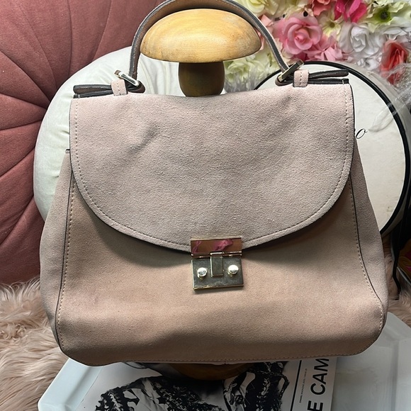 ZARA BLUSH SUEDE TOP HANDLED BAG - Picture 11 of 11